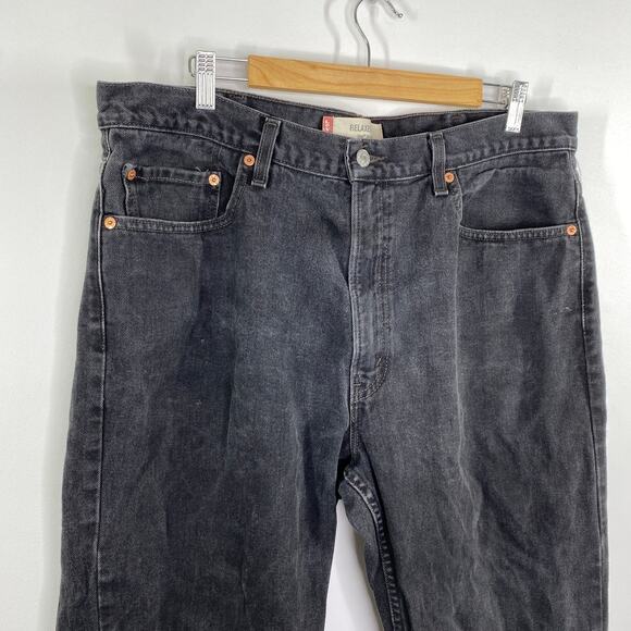 Levi's 550 Relaxed Fit Straight Leg Black Denim Jeans Men's Size 38 x 30 - Picture 5 of 9